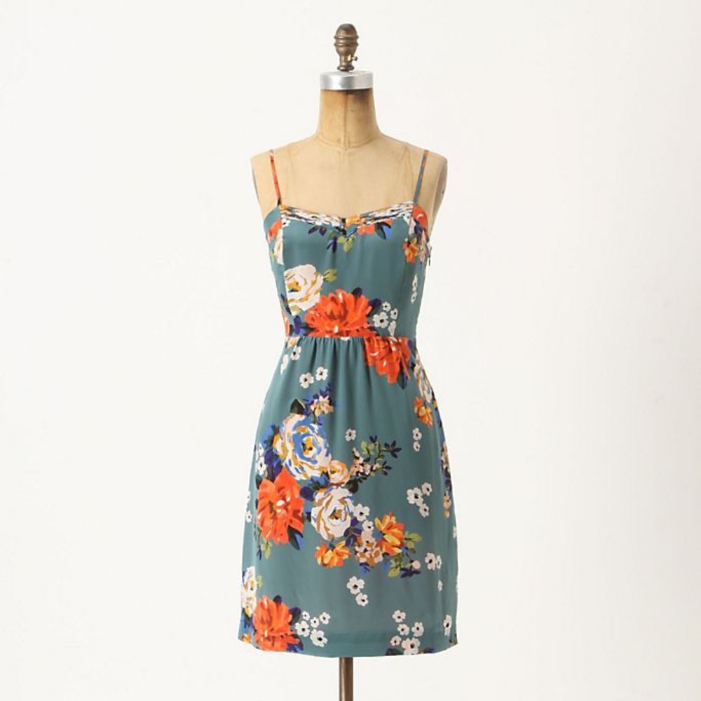 Anthropologie Moulinette Soeurs Verdant Slip Dress Size 0